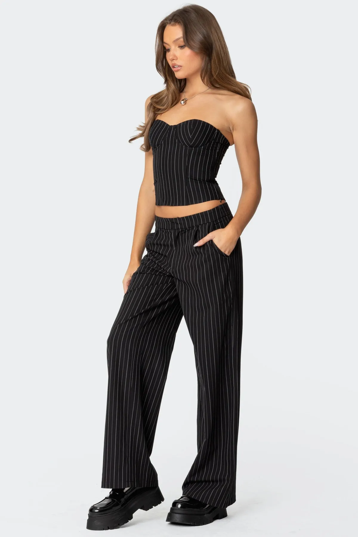 Aliza Pinstripe Pants sold by Edikted product image thumbnail 3