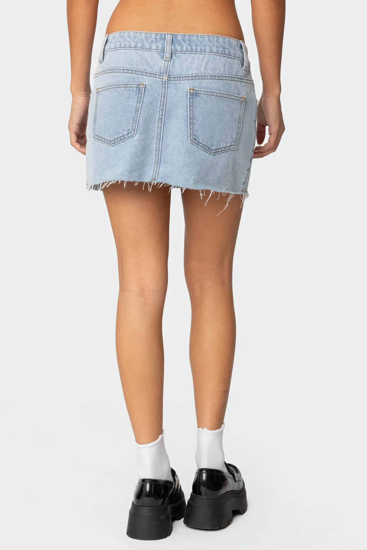 Shining Star Denim Mini Skirt sold by Edikted product image thumbnail 5