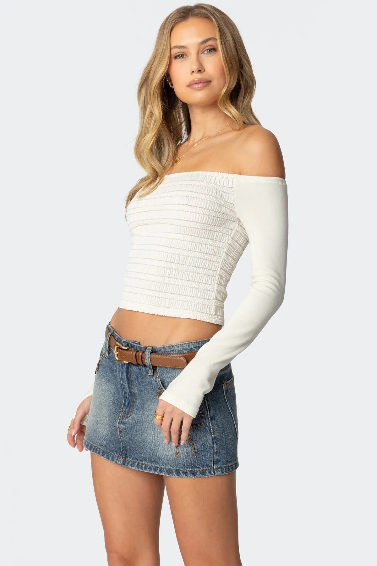 Aurelie Off Shoulder Top sold by Edikted product image thumbnail 2