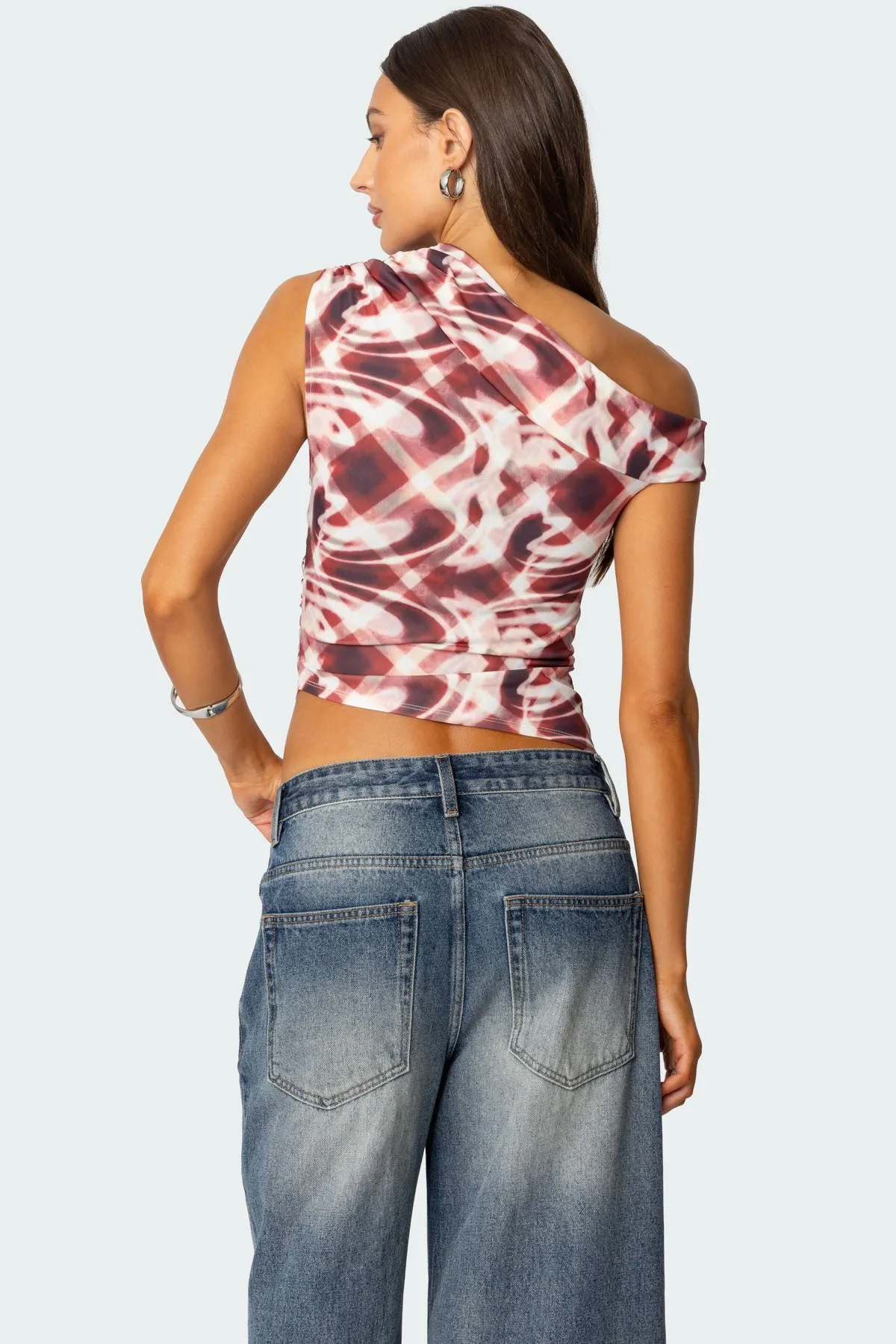 Portlyn Printed Asymmetric Top sold by Edikted product image thumbnail 5