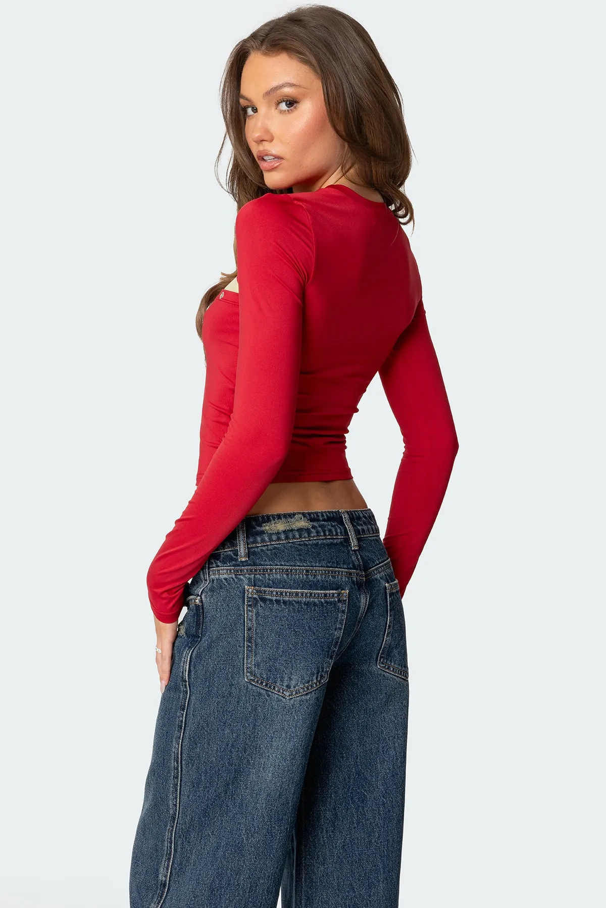 Revi Front Cut Out Grommet Top sold by Edikted product image thumbnail 5