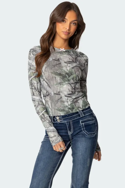 Camo Babe Top sold by Edikted