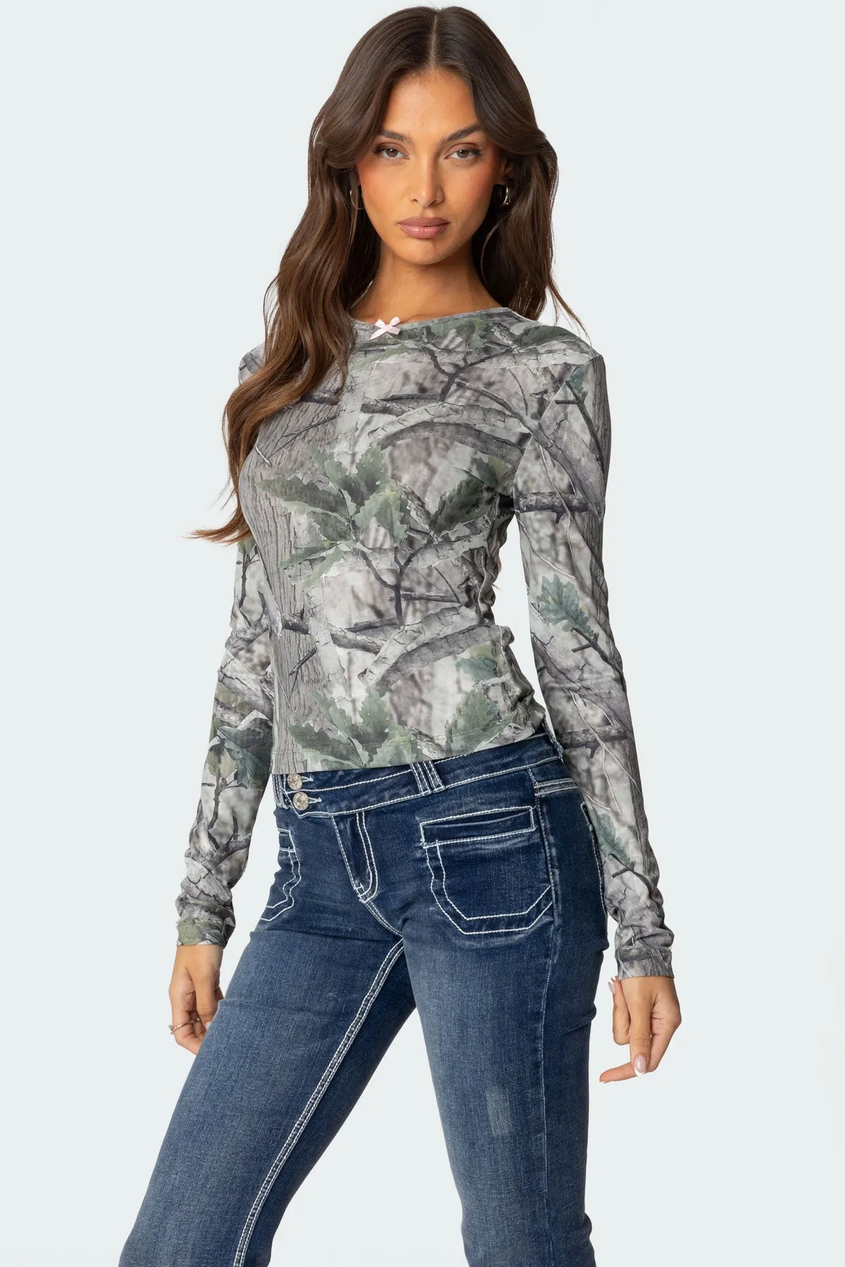 Camo Babe Top sold by Edikted product image thumbnail 4