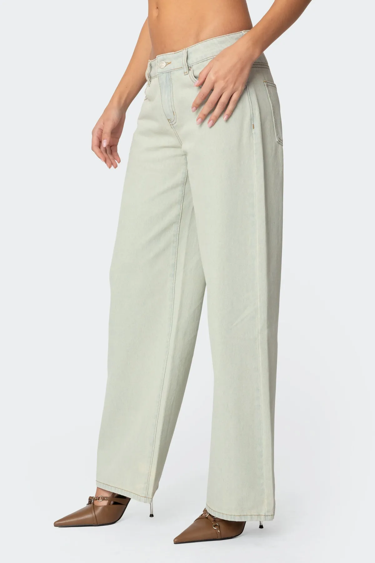 Raelynn Washed Low Rise Baggy Jeans sold by Edikted product image thumbnail 4