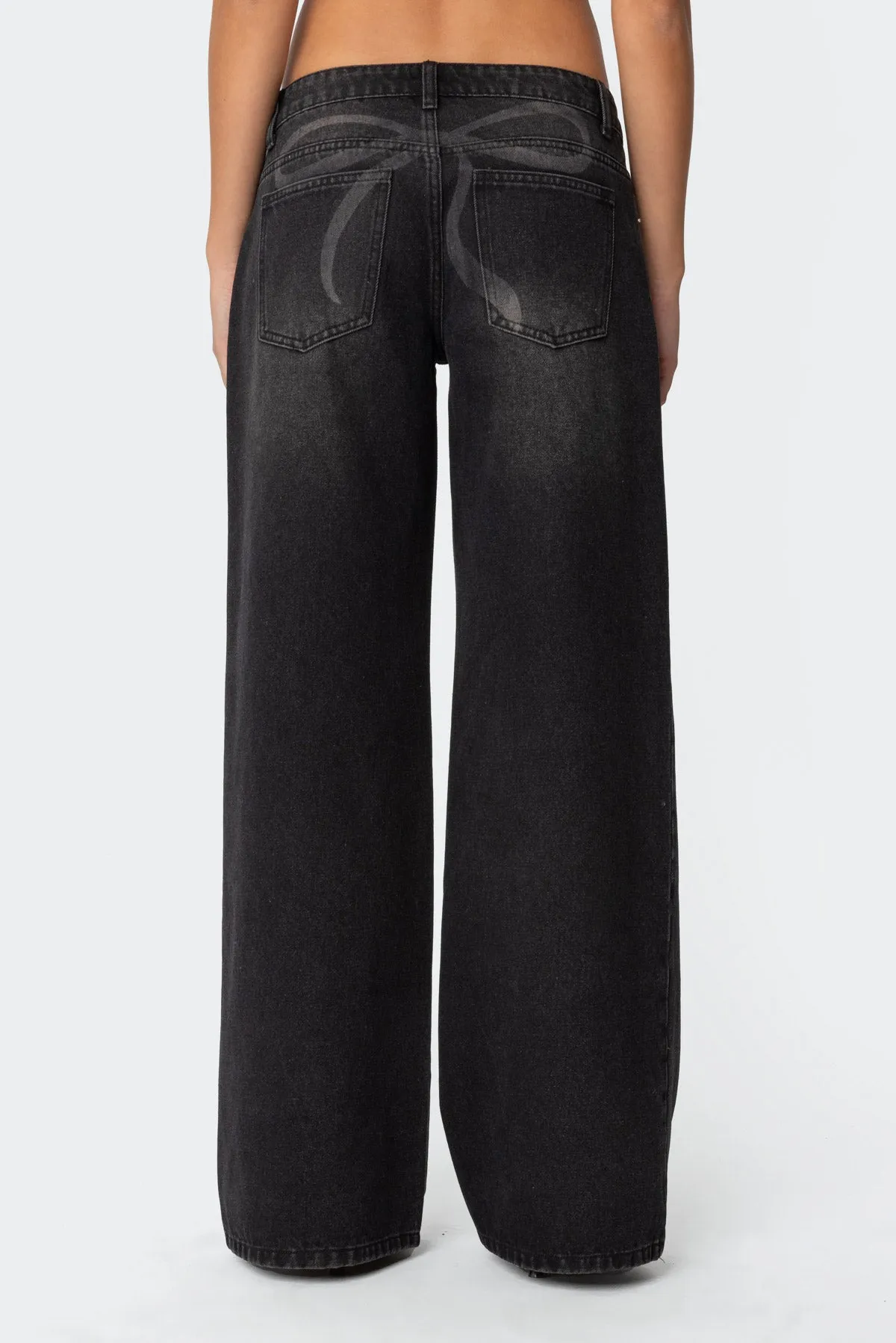 Vyxen Vintage Washed Low Rise Baggy Jeans sold by Edikted product image thumbnail 4