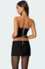 Mist Lacey Ribbon Corset sold by Edikted