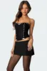 Mist Lacey Ribbon Corset sold by Edikted