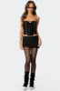 Mist Lacey Ribbon Corset sold by Edikted