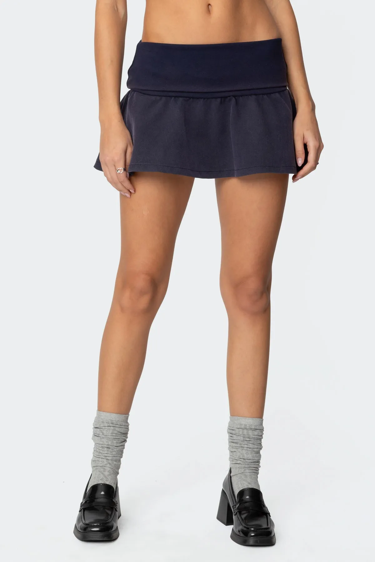 Cher Fold Over Mini Skirt sold by Edikted product image thumbnail 2