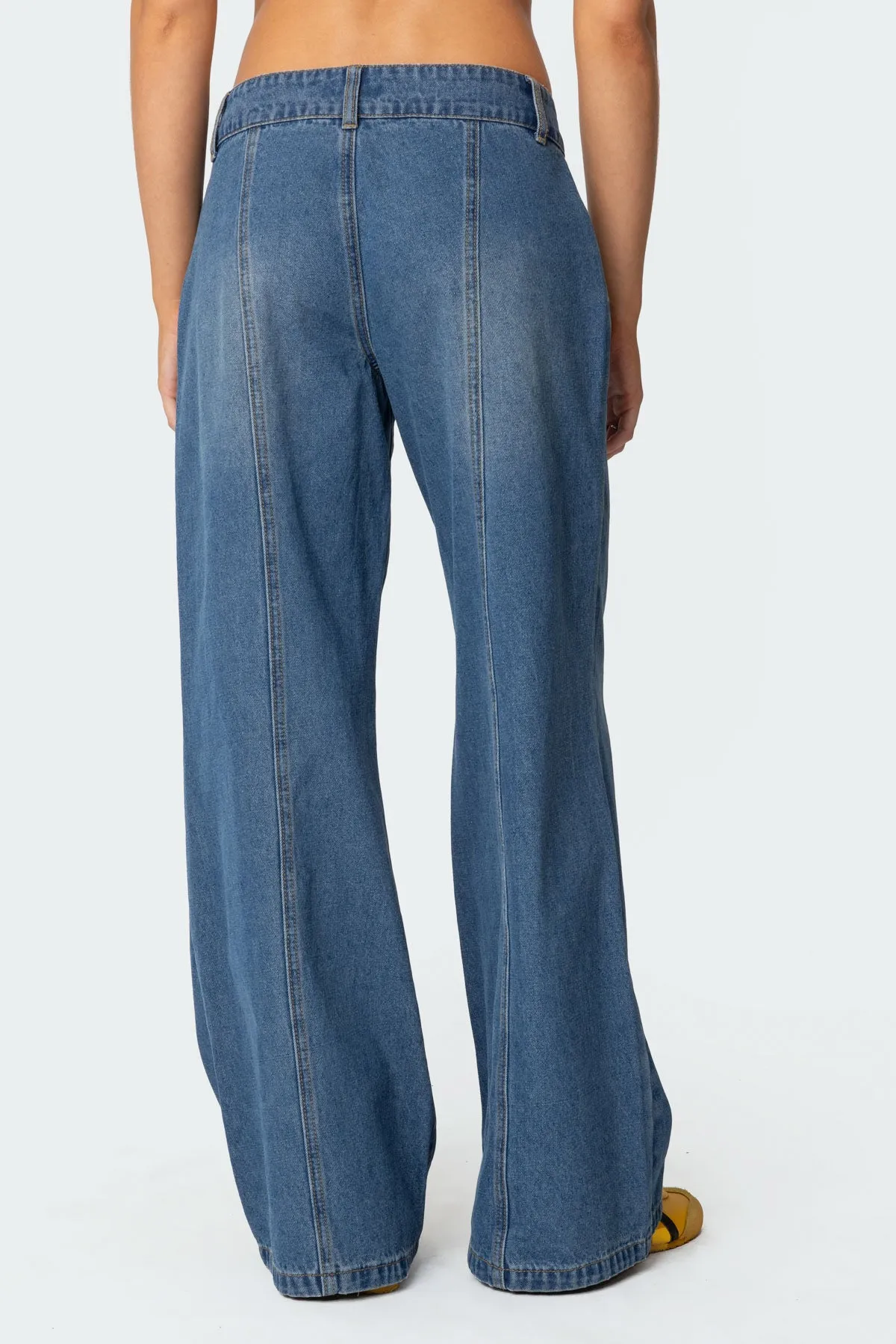 Charlie Panel Stitch Low Rise Bootcut Jeans sold by Edikted product image thumbnail 4