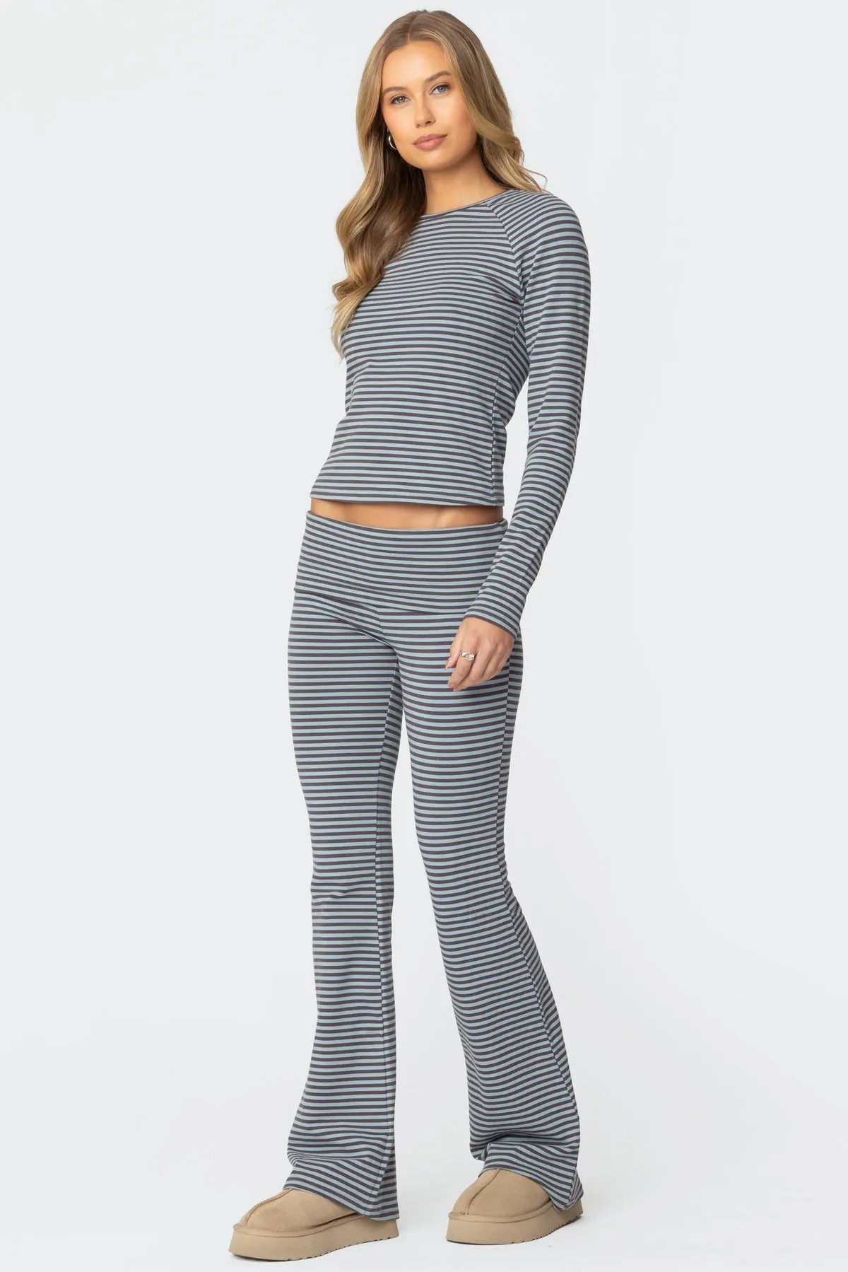 Kaeli Stripey Long Sleeve T Shirt sold by Edikted product image thumbnail 3