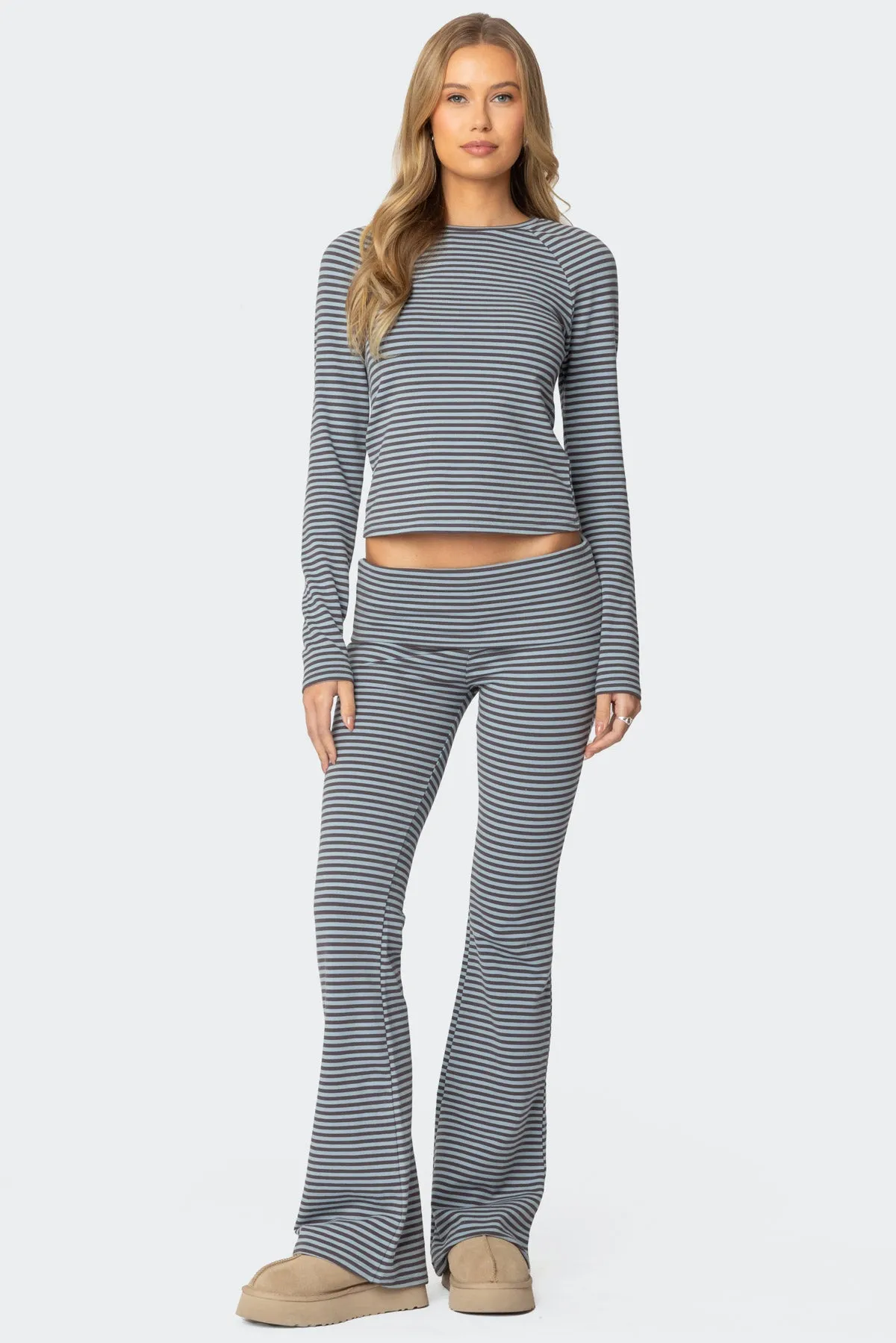 Kaeli Stripey Long Sleeve T Shirt sold by Edikted product image thumbnail 2