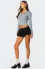 Hooded Henley Waffle Top sold by Edikted