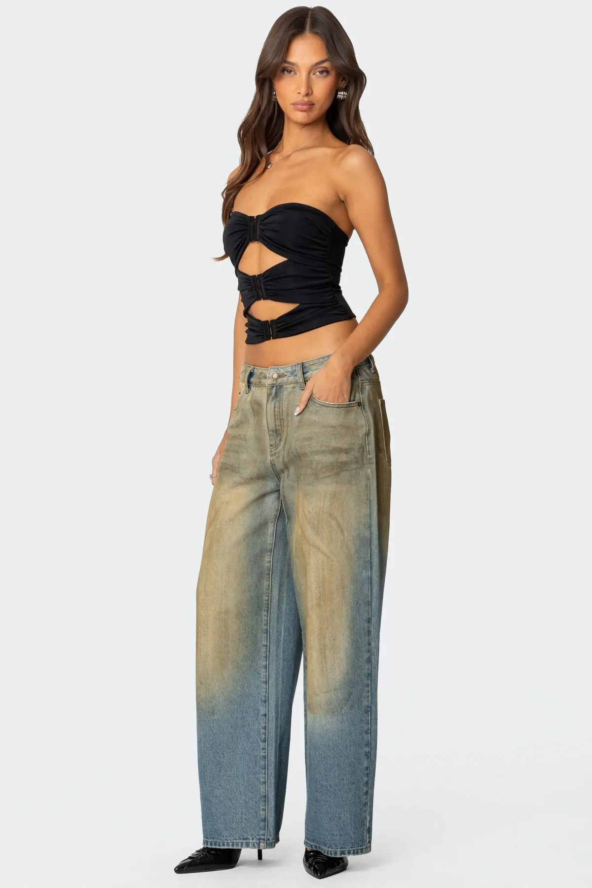 Ariella Cut Out Strapless Top sold by Edikted product image thumbnail 4