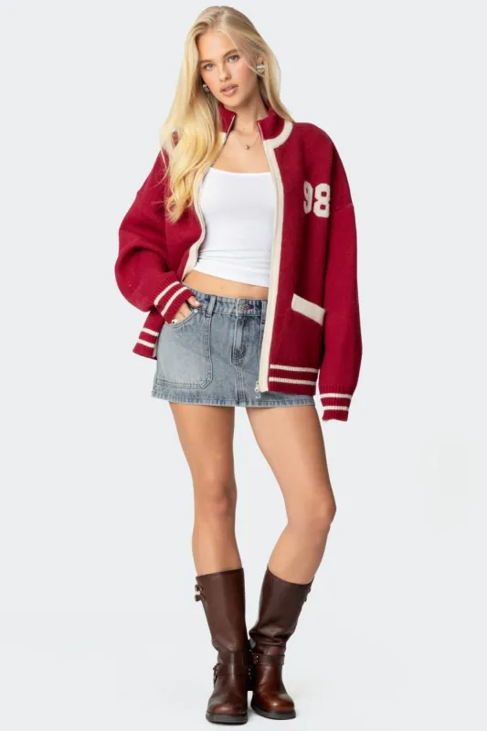 Gigi Carpenter Denim Mini Skirt sold by Edikted