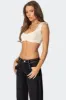 Summit Ruched Crop Top sold by Edikted