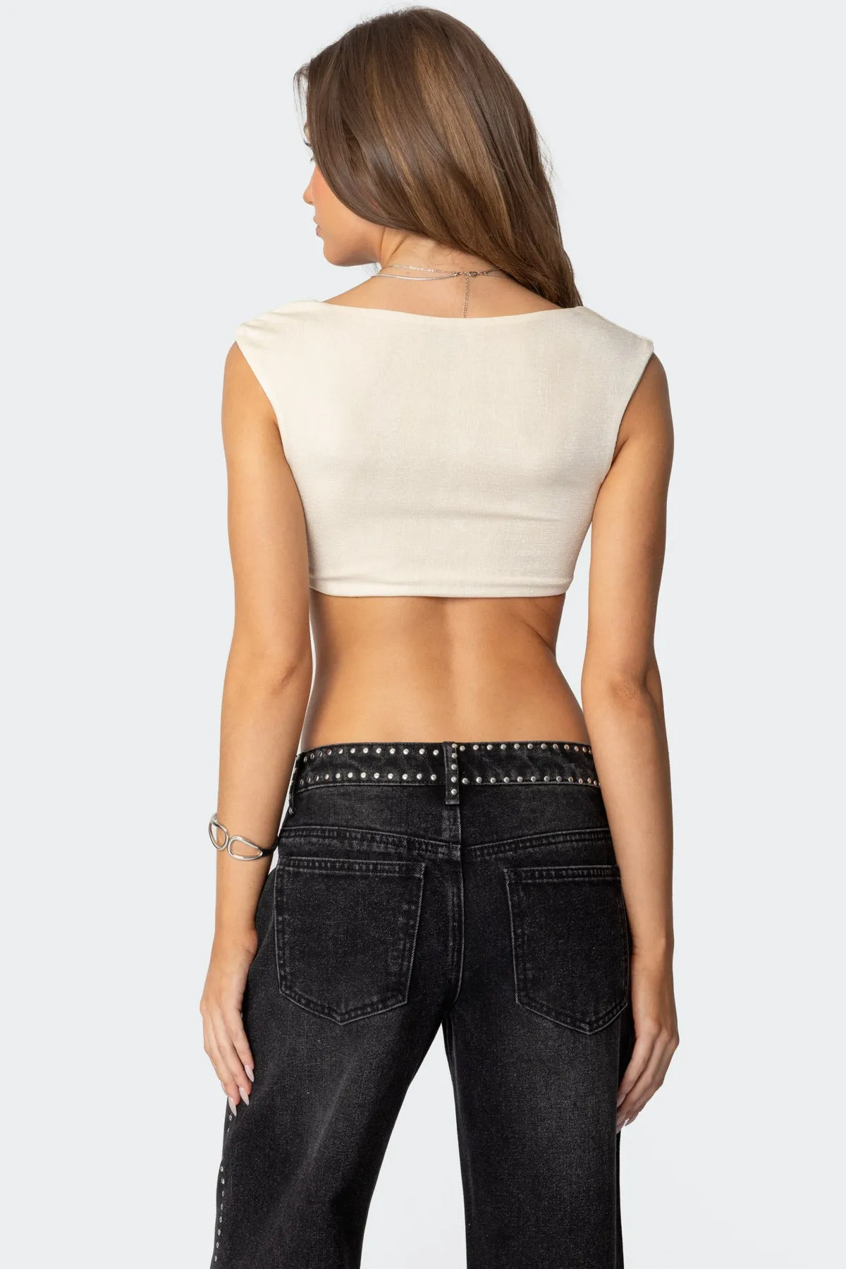 Summit Ruched Crop Top sold by Edikted product image thumbnail 5