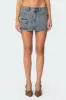 Quinlan Denim Cargo Mini Skirt sold by Edikted