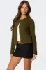 Half Cable Knit Cardigan sold by Edikted