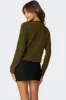 Half Cable Knit Cardigan sold by Edikted