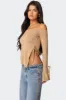 Jeni Asymmetric Off Shoulder Top sold by Edikted