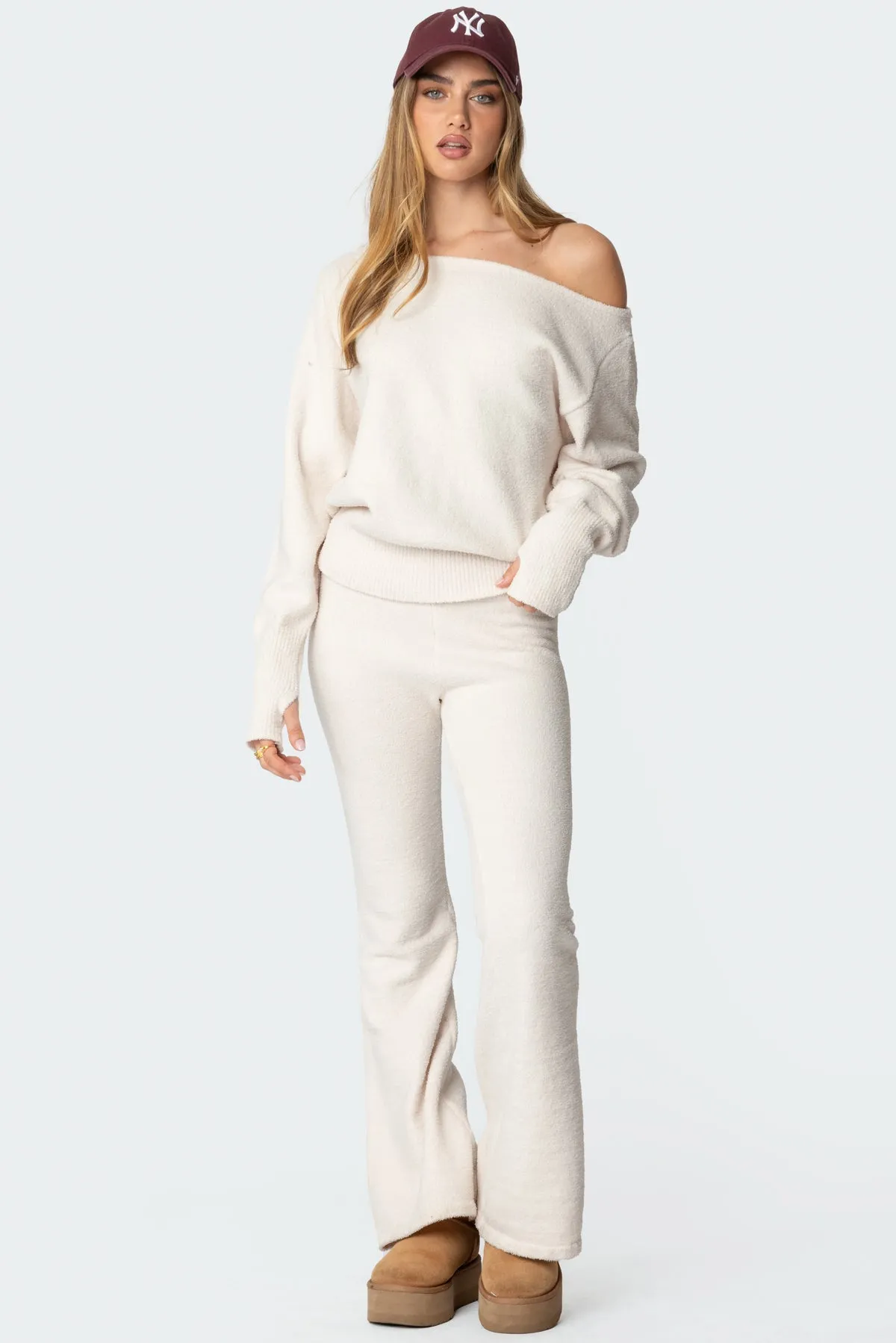 Plush Flared Pants sold by Edikted