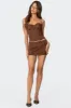 Jennifer Pinstripe Mini Skort sold by Edikted