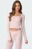 Peekaboo Lace Long Sleeve Top sold by Edikted