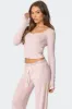 Peekaboo Lace Long Sleeve Top sold by Edikted