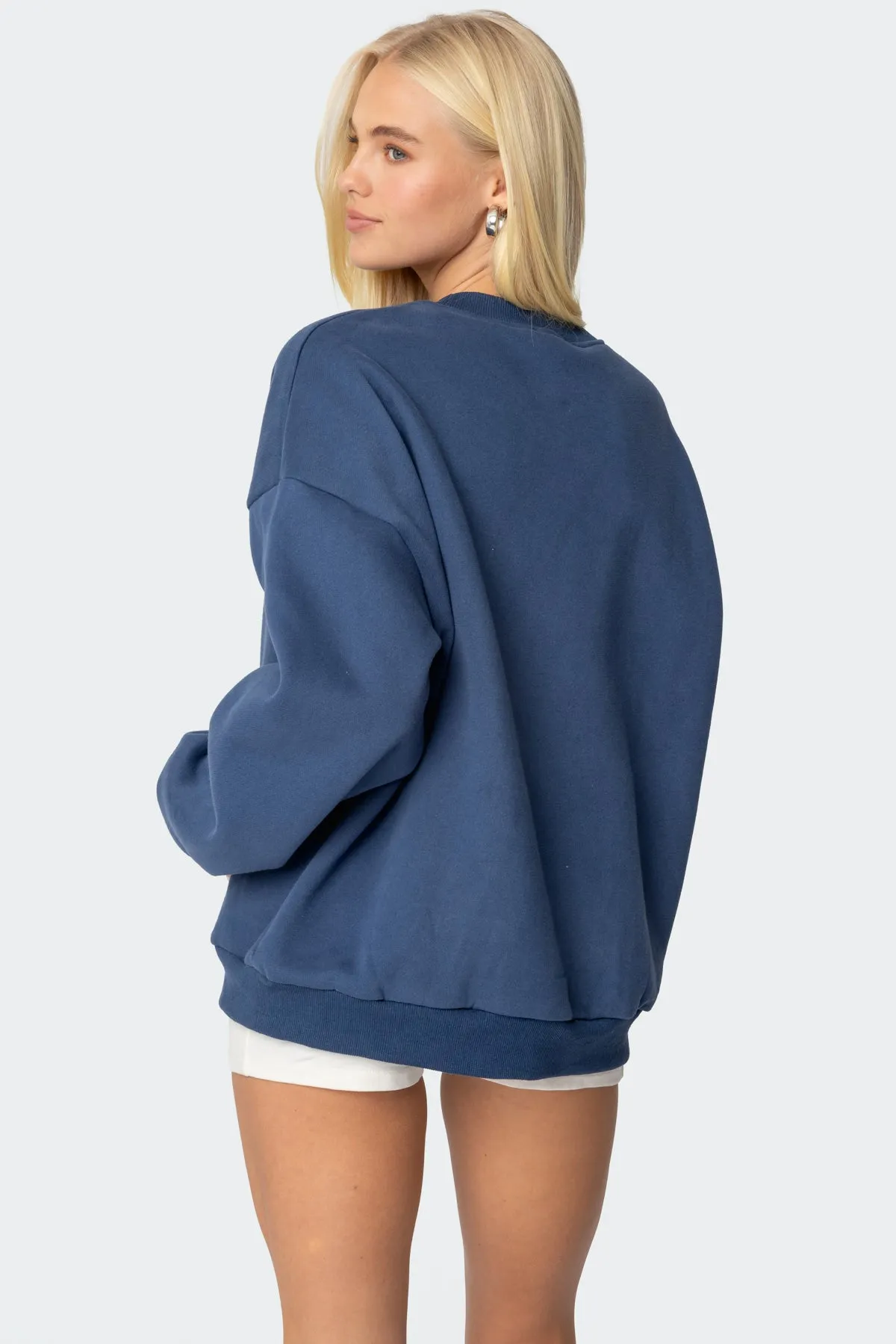 Manchester Embroidered Oversized Sweatshirt sold by Edikted product image thumbnail 4