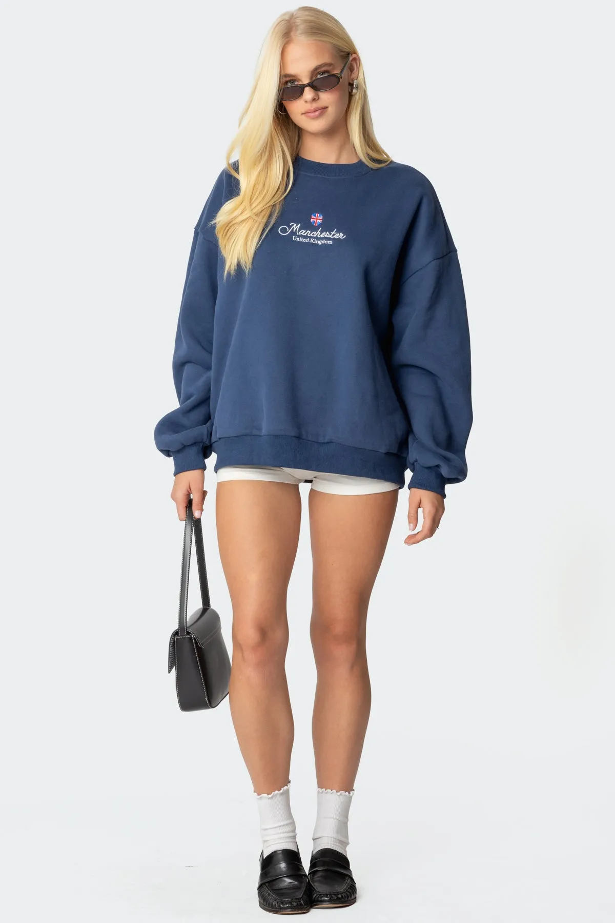 Manchester Embroidered Oversized Sweatshirt sold by Edikted product image thumbnail 2
