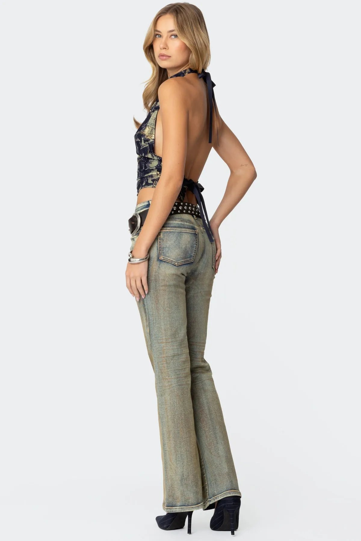 Paz Printed Mesh Top sold by Edikted product image thumbnail 2