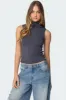 Coral Turtle Neck Top sold by Edikted