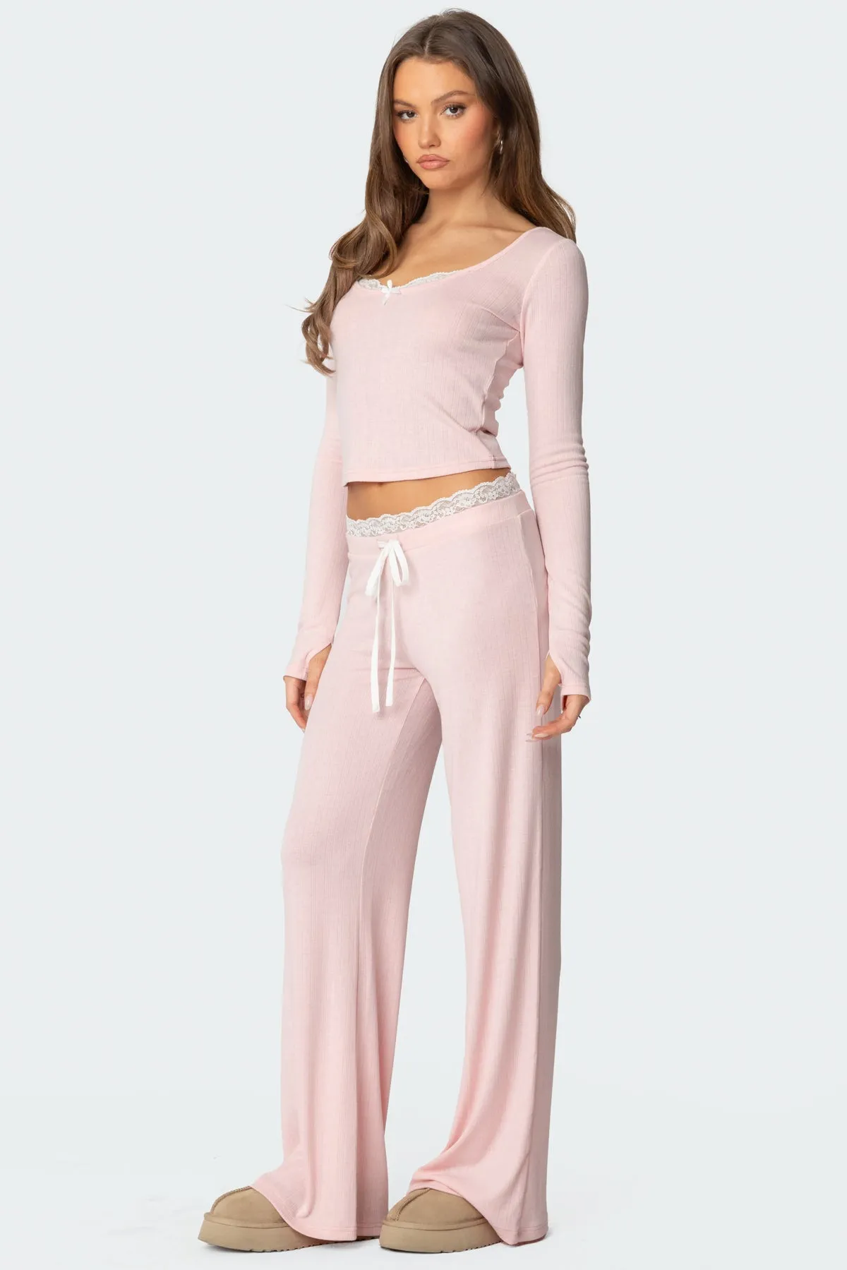 Peekaboo Lace Pants sold by Edikted product image thumbnail 2