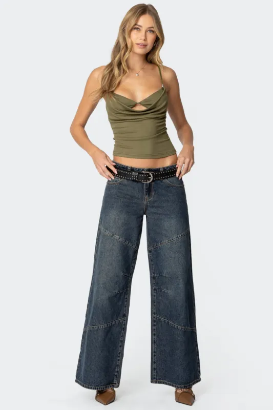 Laney Vintage Washed Low Rise Jeans sold by Edikted