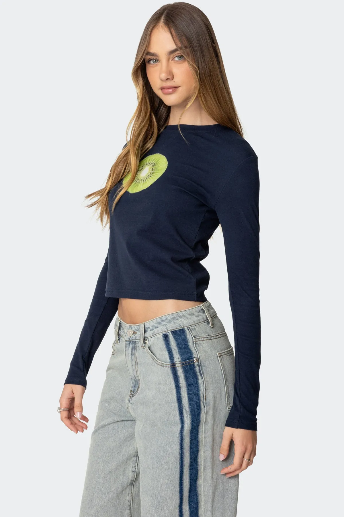 Kiwi Long Sleeve T Shirt sold by Edikted product image thumbnail 5