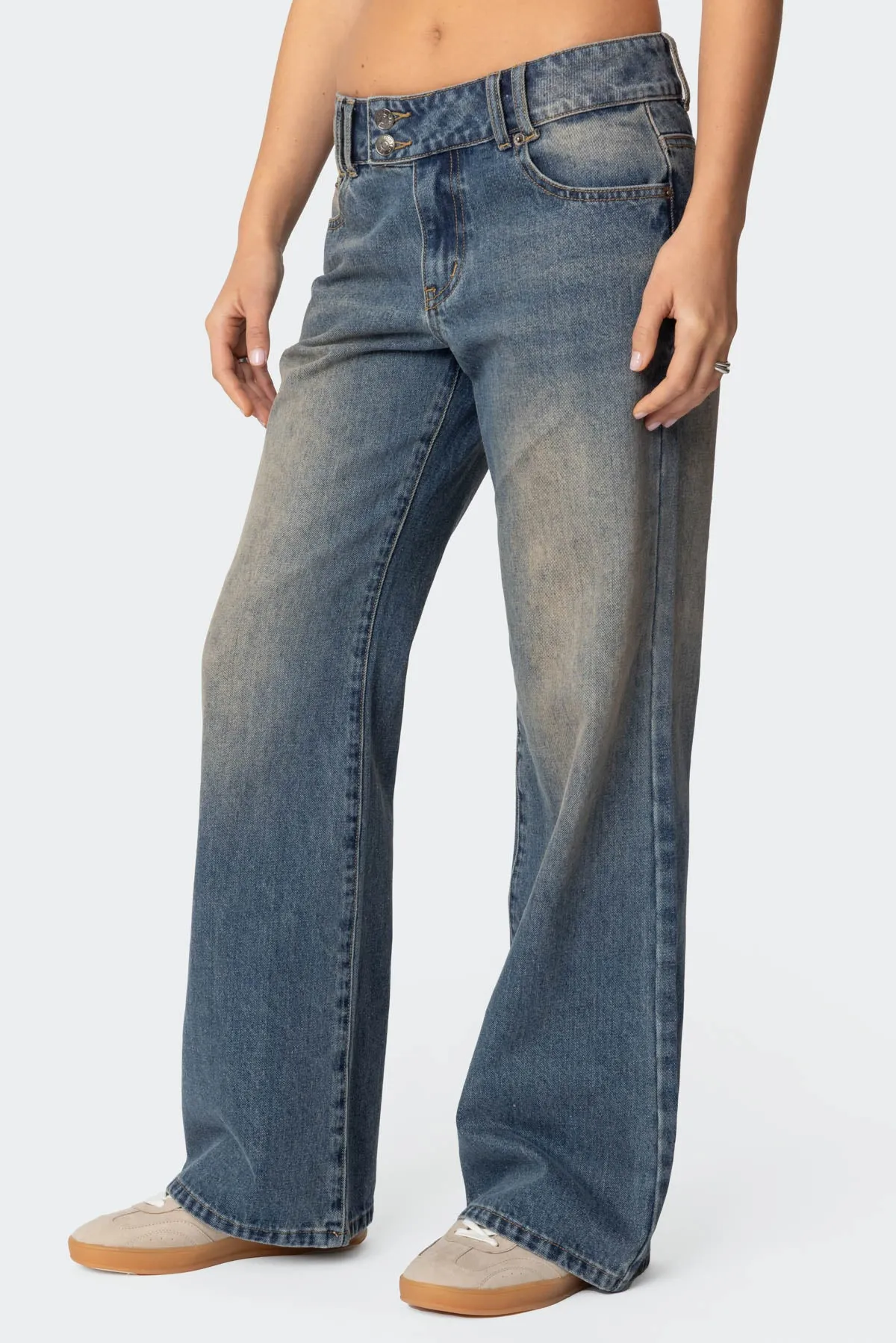 Jesi Washed Low Rise Baggy Jeans sold by Edikted product image thumbnail 4