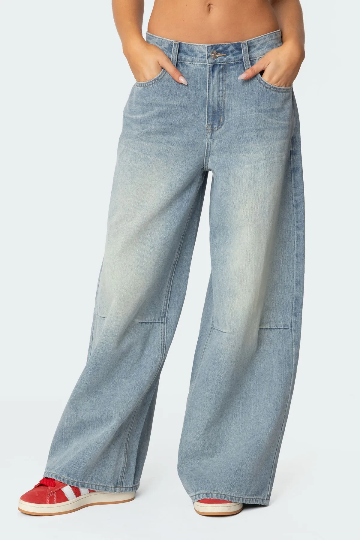 Skater Girl Washed Low Rise Jeans sold by Edikted product image thumbnail 2