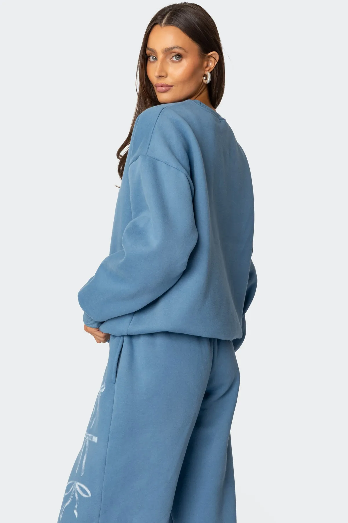 Bow Bliss Oversized Sweatshirt sold by Edikted product image thumbnail 4