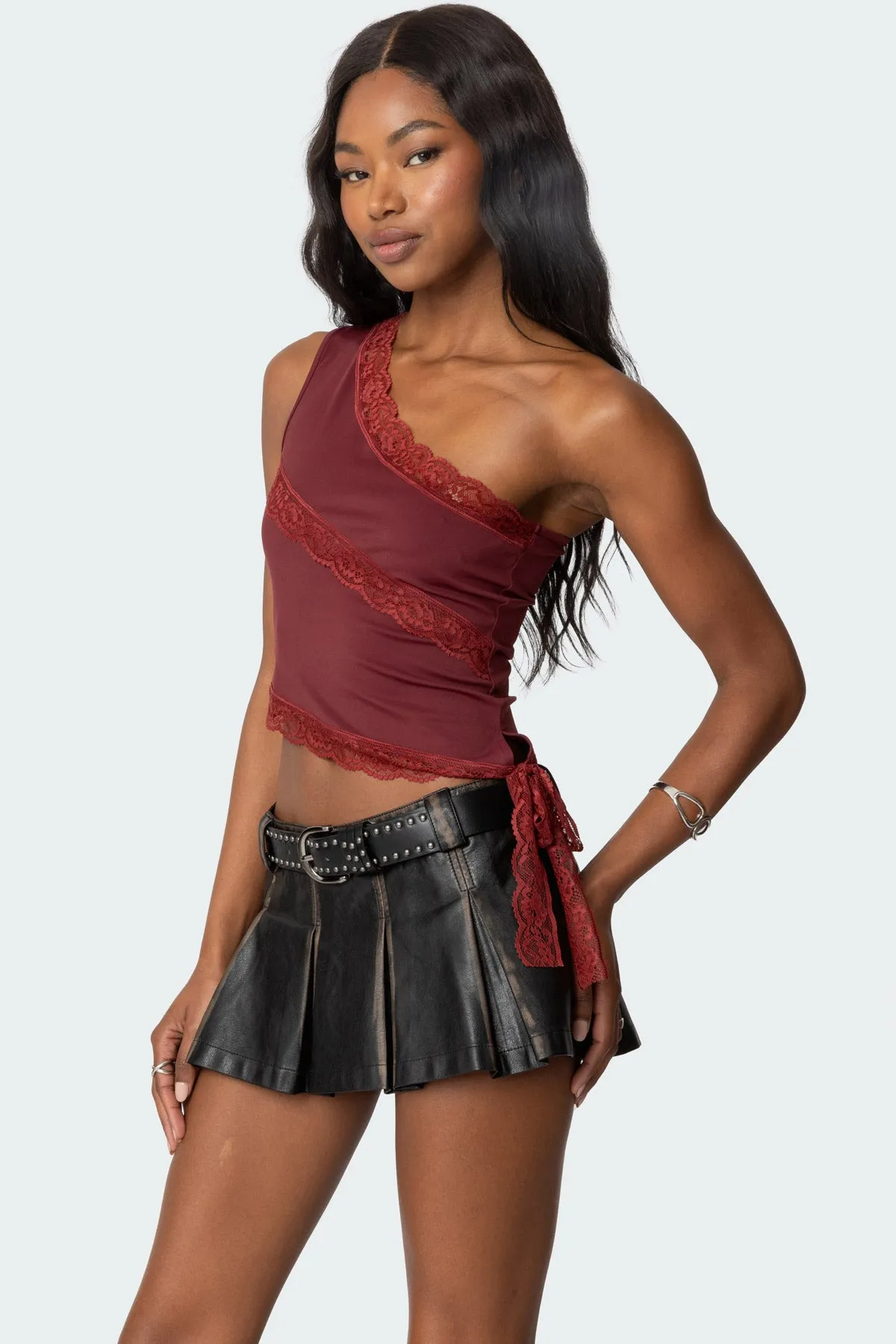 Becky Lacey One Shoulder Top sold by Edikted product image thumbnail 4