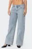 Contrast Heart Washed Low Rise Jeans sold by Edikted
