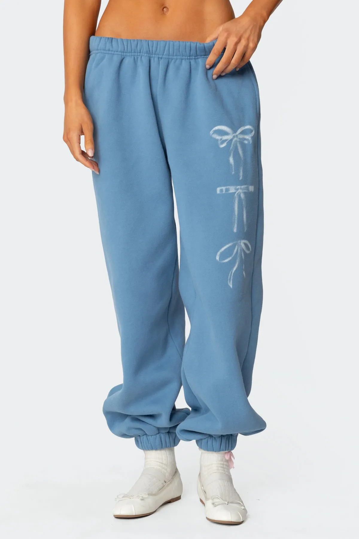 Bow Bliss Oversized Sweatpants sold by Edikted product image thumbnail 2