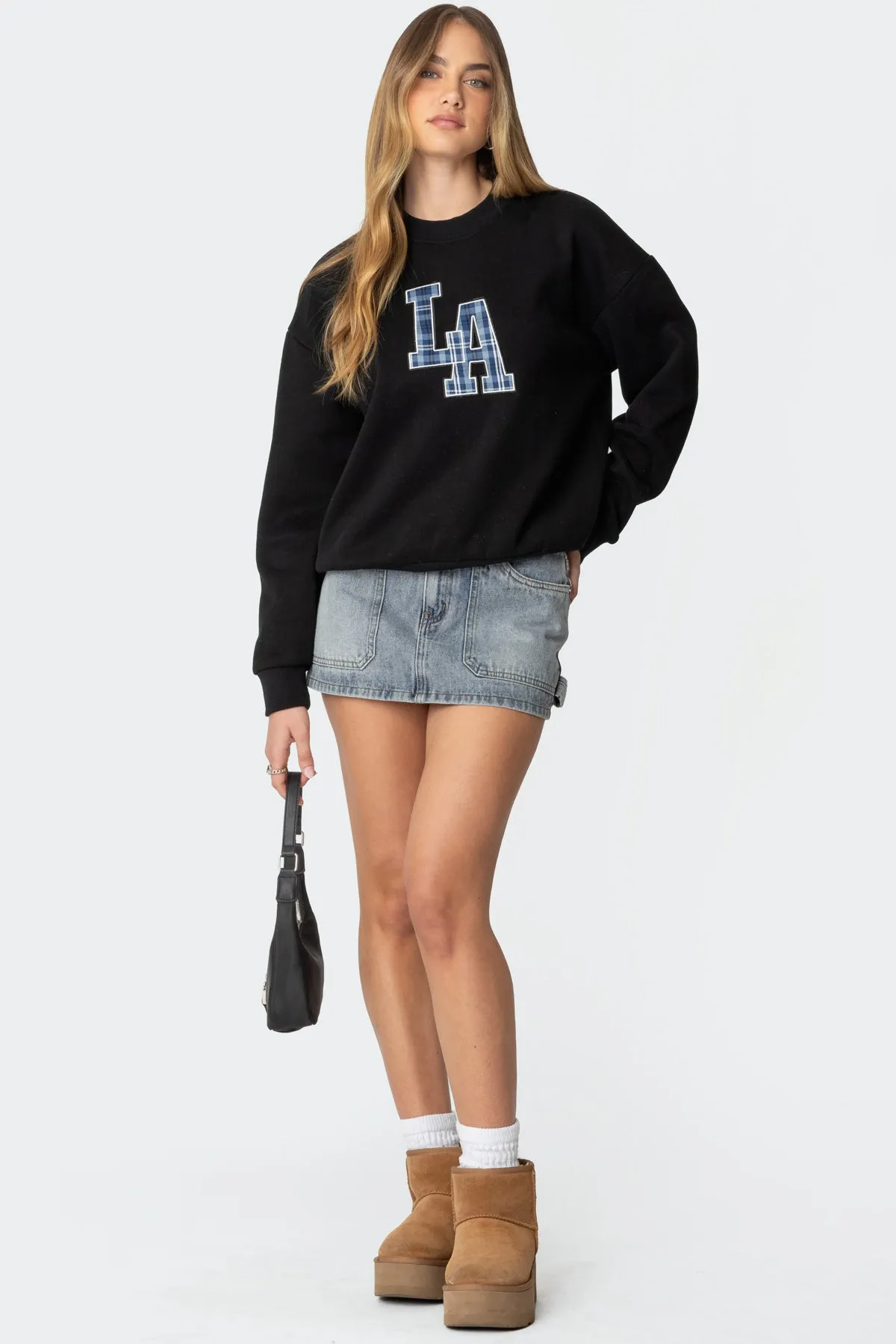 La Plaid Sweatshirt sold by Edikted product image thumbnail 2