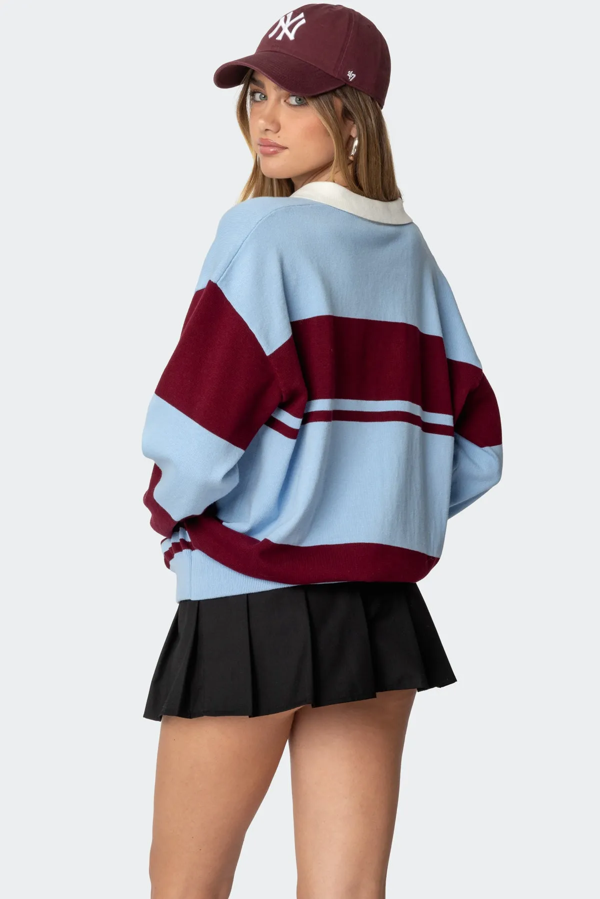 Kian Striped Polo Sweater sold by Edikted product image thumbnail 5