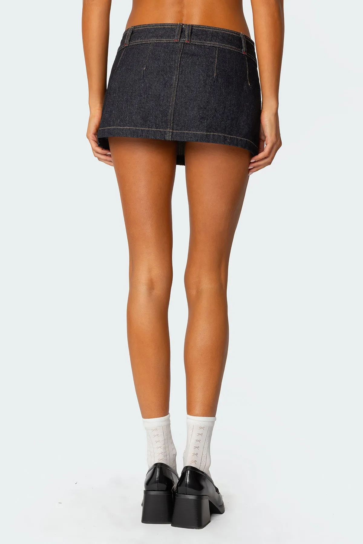 Rae Denim Mini Skort sold by Edikted product image thumbnail 5