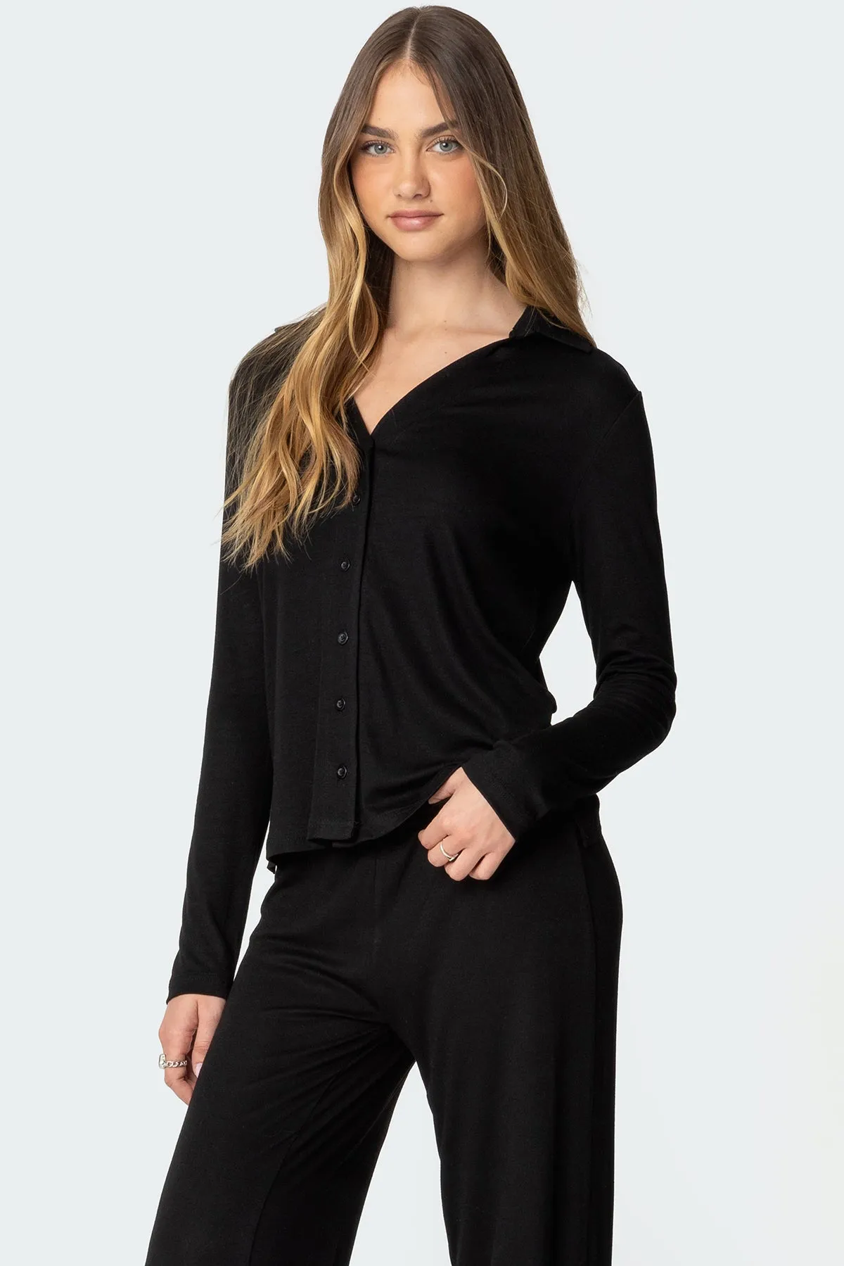 Justina Button Up Top sold by Edikted product image thumbnail 3