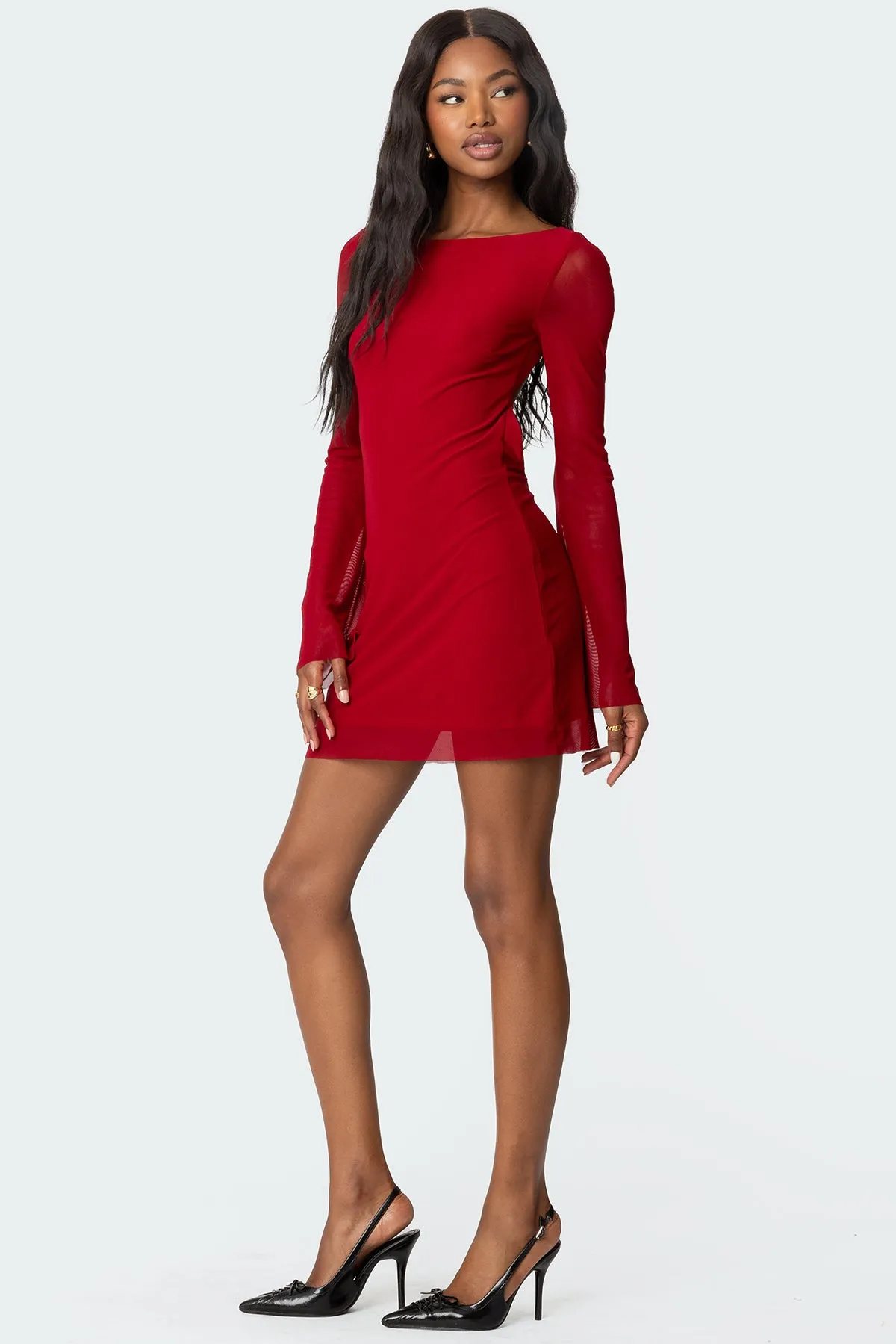 Reena Backless Mini Dress sold by Edikted product image thumbnail 4