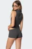 Allie Collared Zip Up Top sold by Edikted