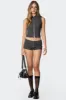 Allie Collared Zip Up Top sold by Edikted