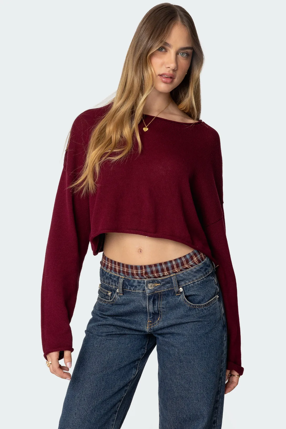 Shyrah Oversized Knit Top sold by Edikted